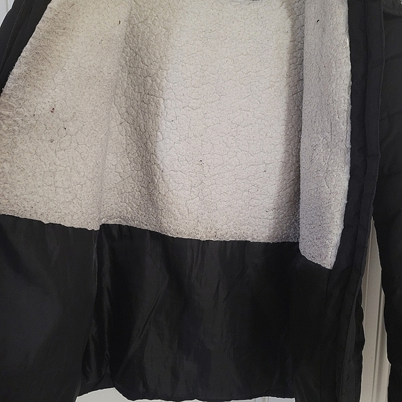❄️𝅺GEORGE Quilted Puffer Sherpa Hooded Winter Jacket in Black Size XS - Picture 7 of 11
